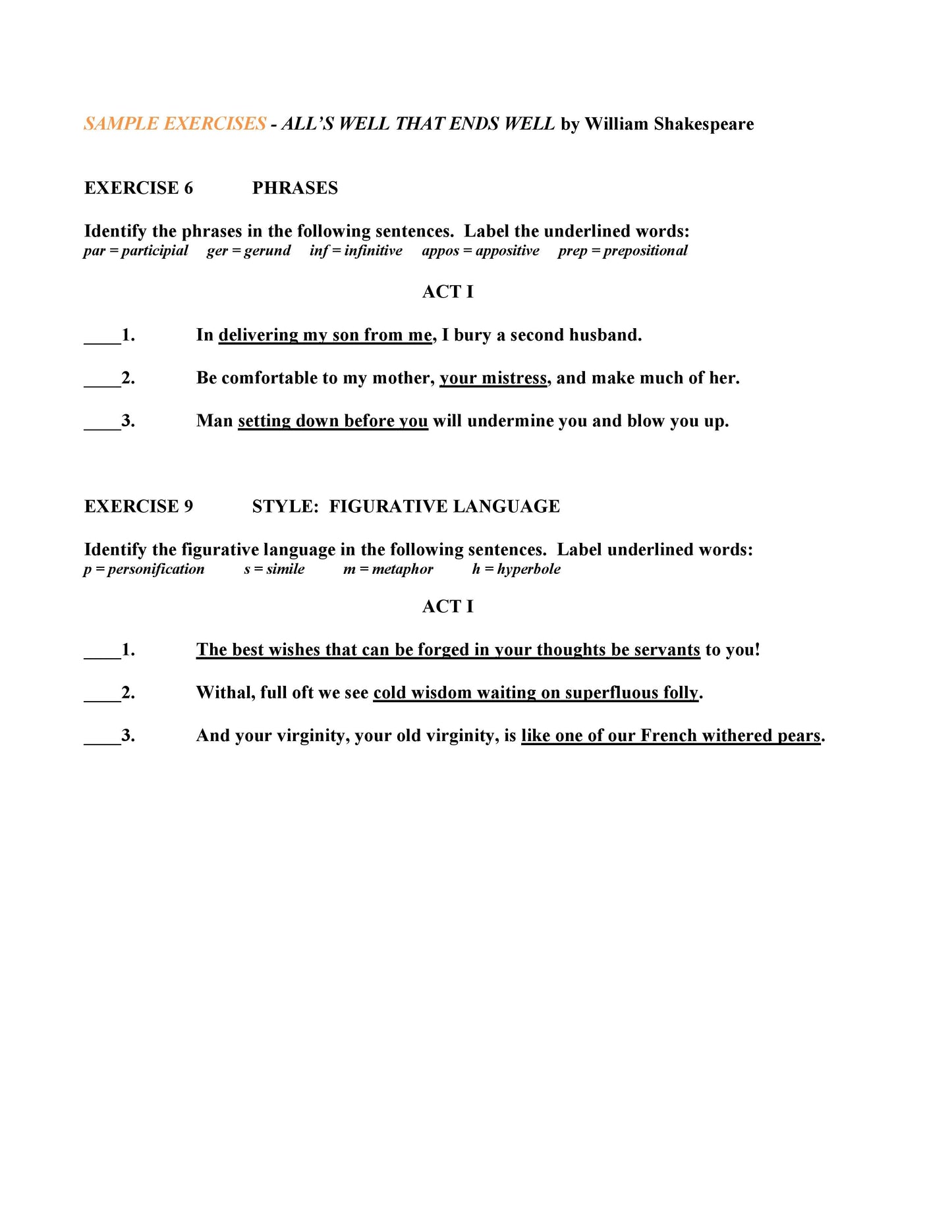 All's Well That Ends Well by William Shakespeare