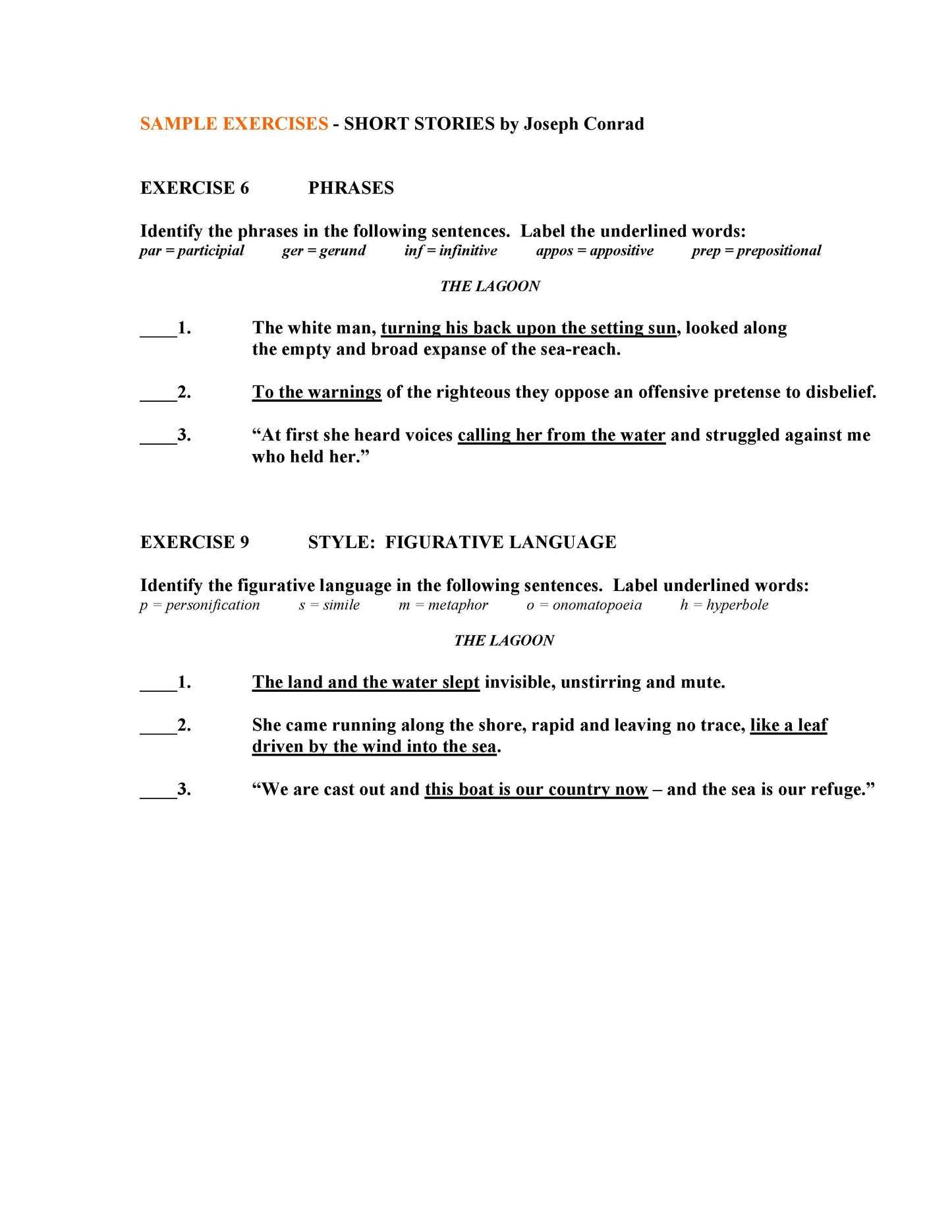 Conrad Short Stories by Joseph Conrad