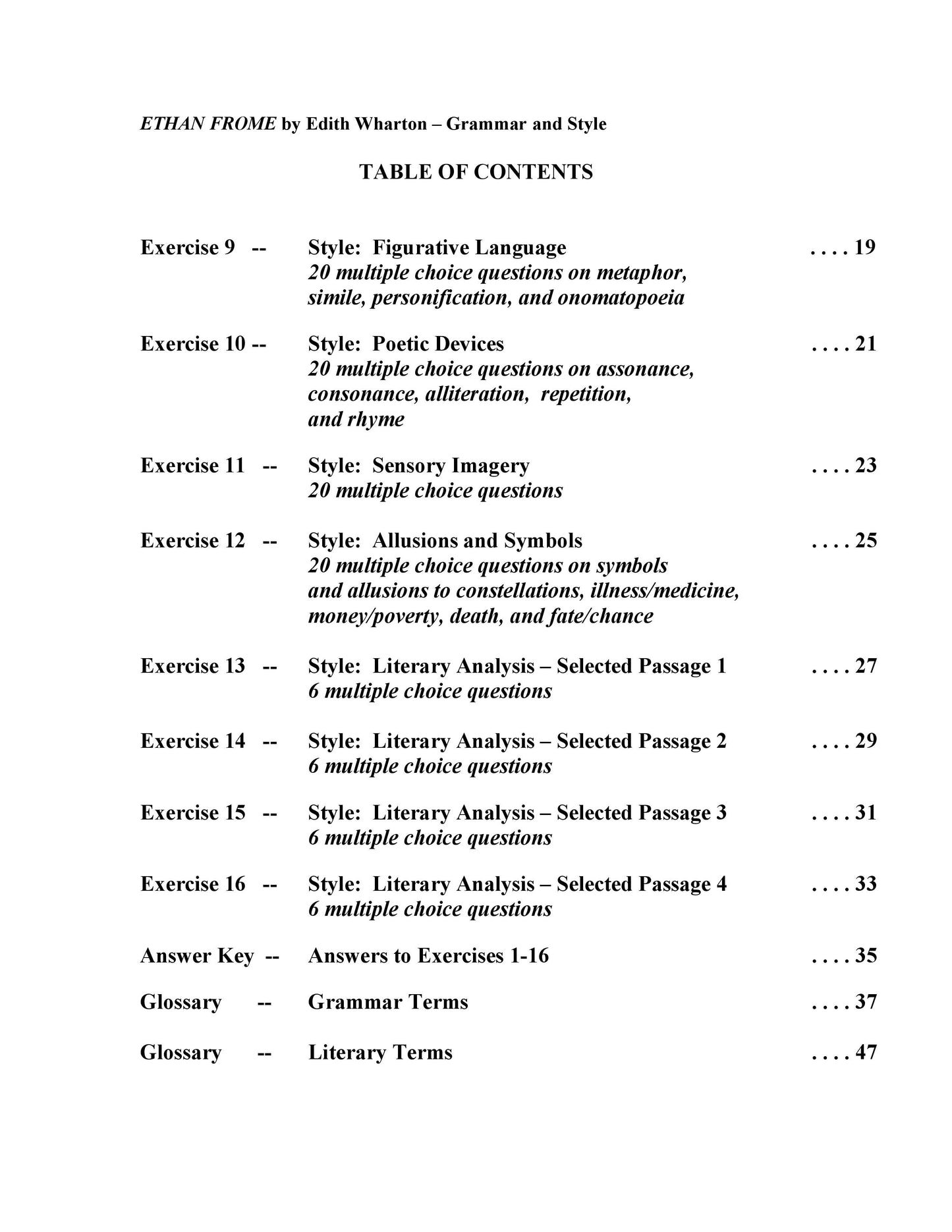 Ethan Frome by Edith Wharton