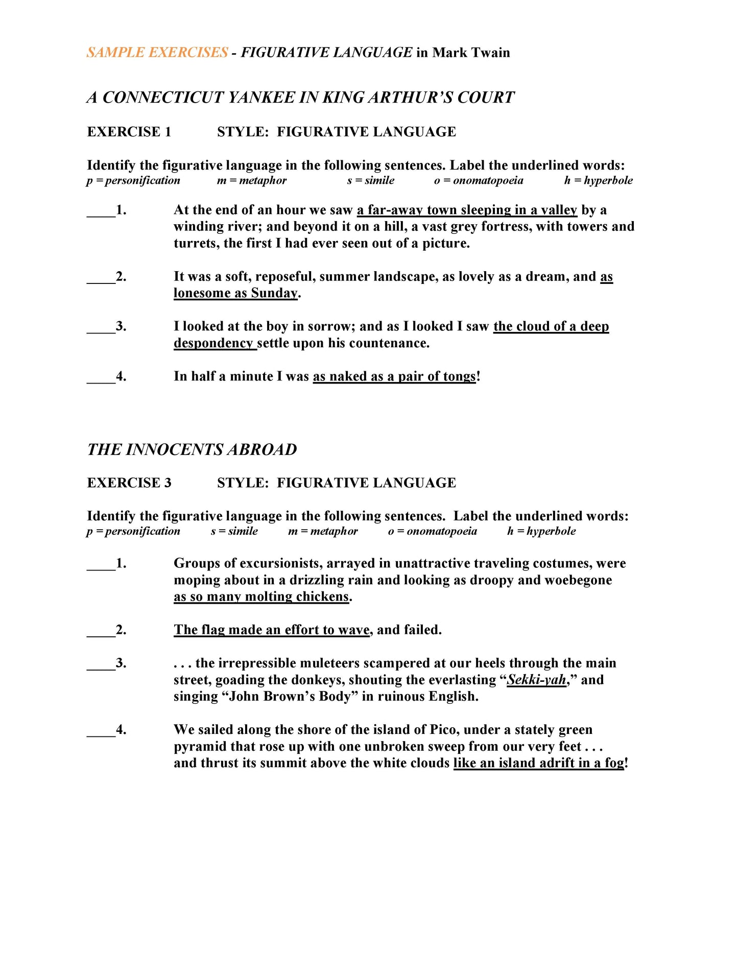 Figurative Language in Twain