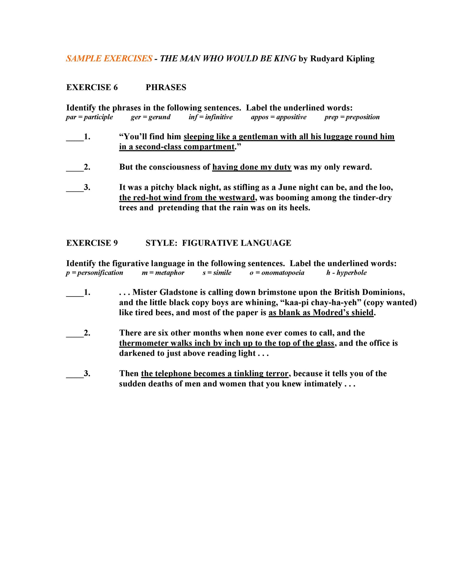 The Man Who Would Be King by Rudyard Kipling