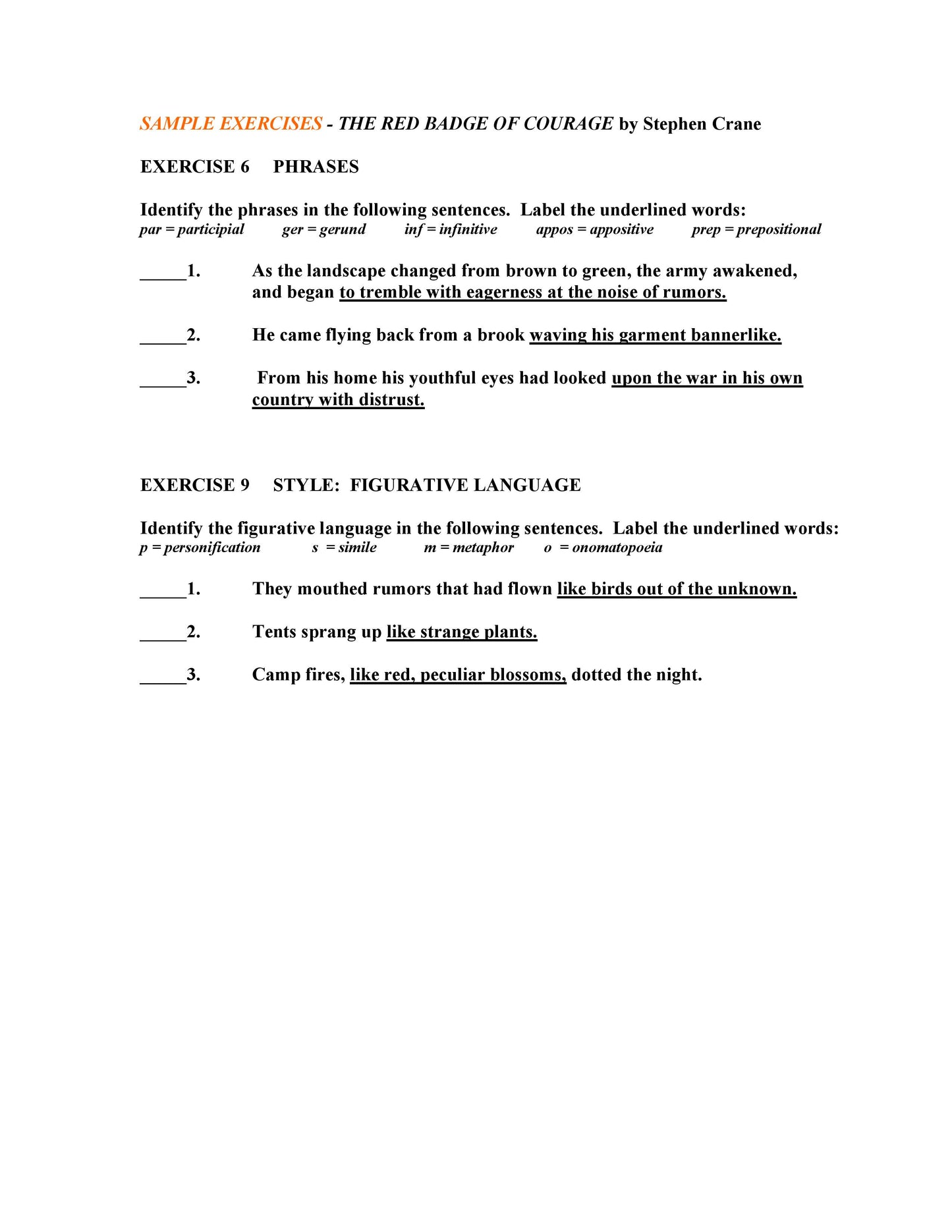 The Red Badge of Courage by Stephen Crane