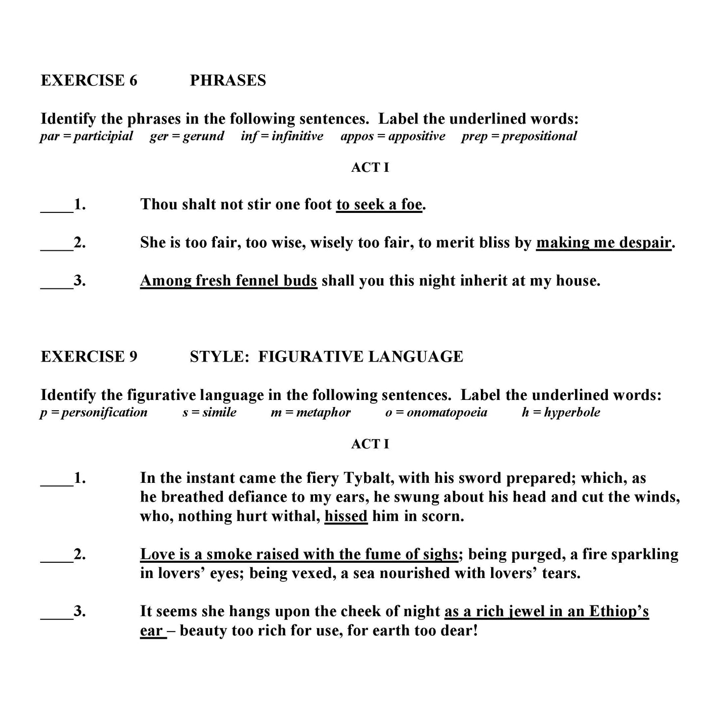 Romeo and Juliet by William Shakespeare