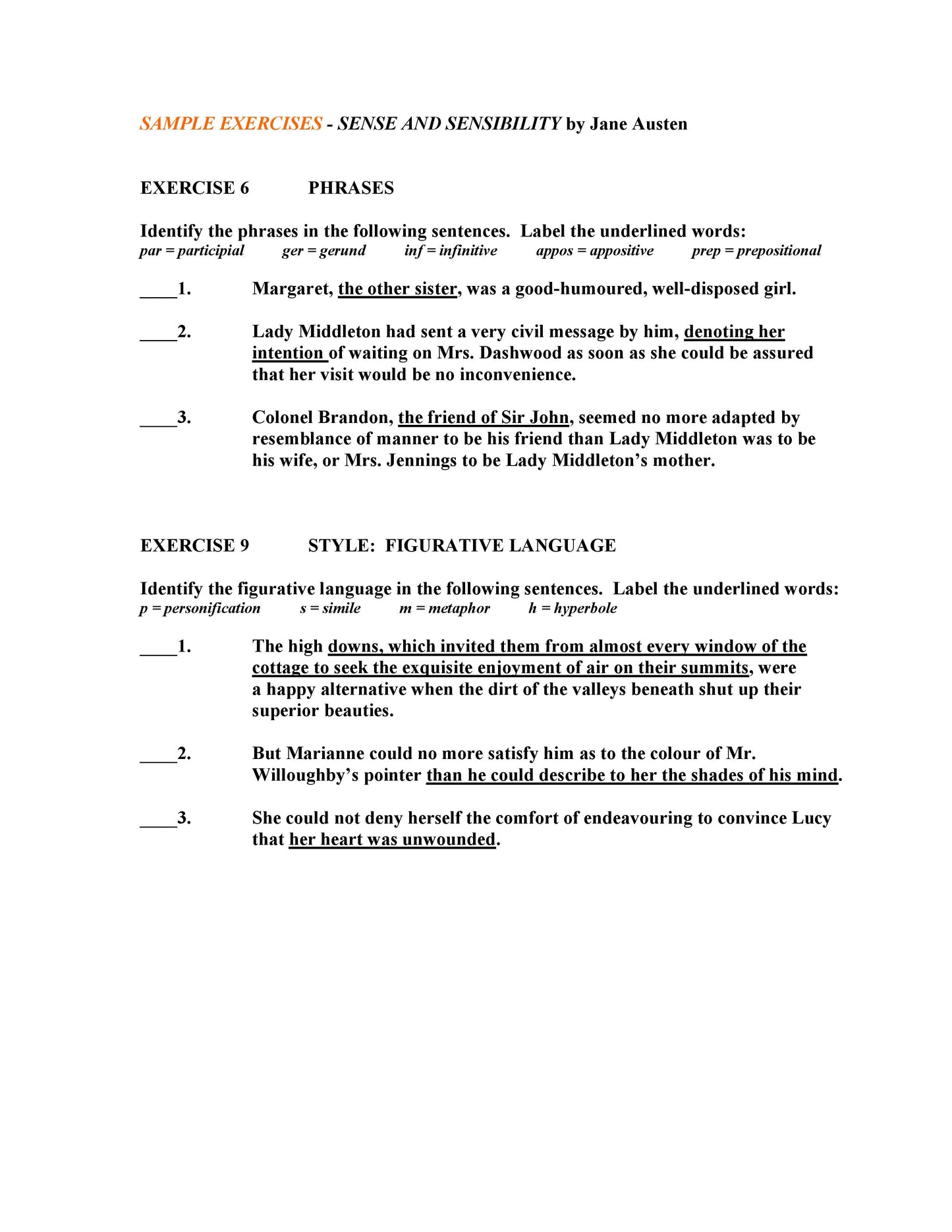 Sense and Sensibility by Jane Austen