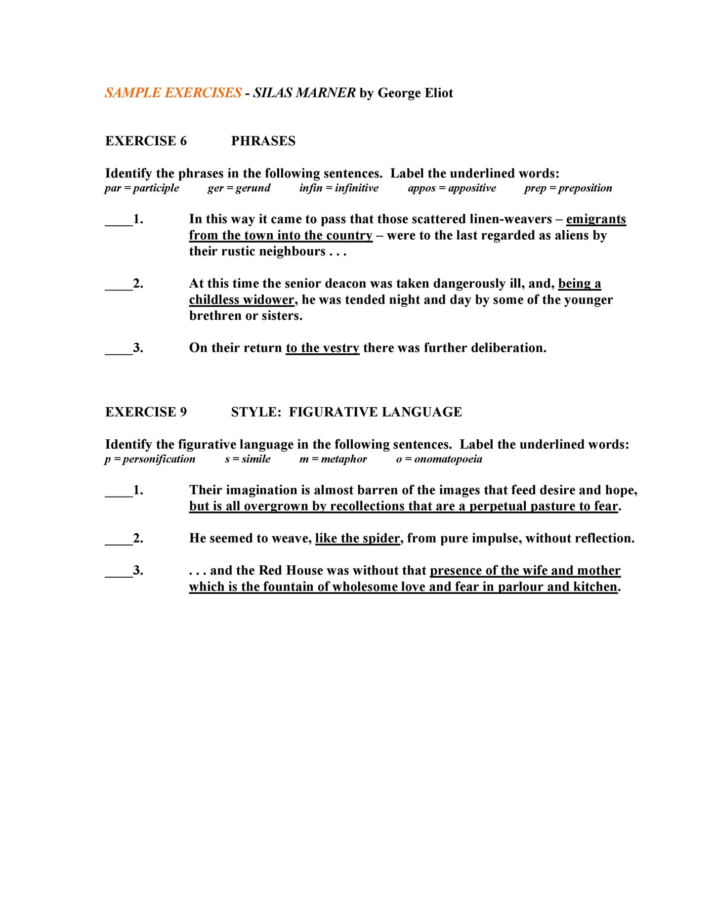 Silas Marner by George Eliot