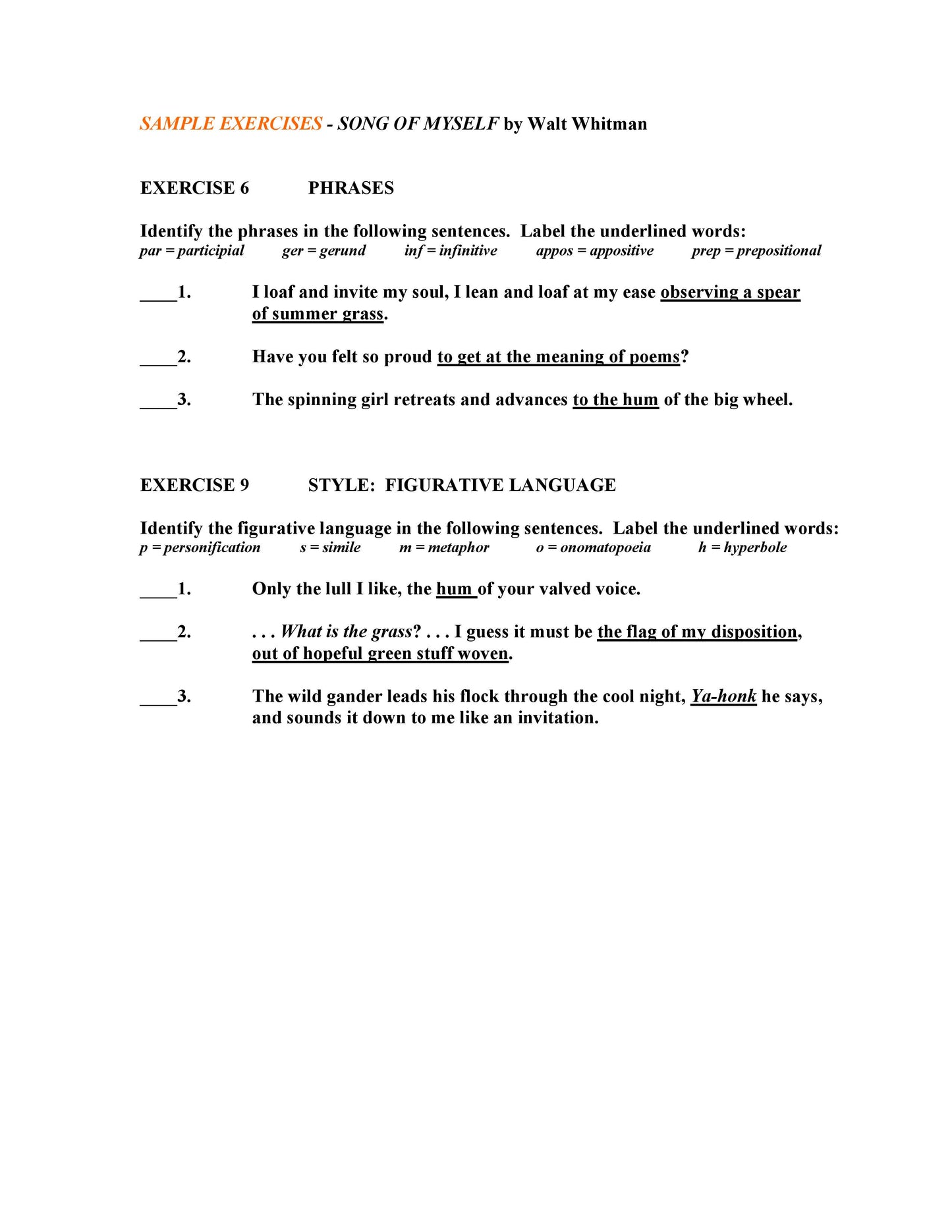 Song of Myself by Walt Whitman