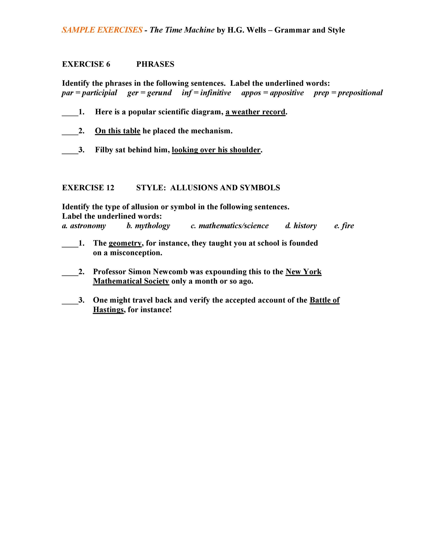 The Time Machine by H.G. Wells